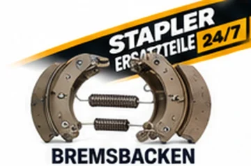 Symbolbild Bremsbacken für Stapler-Ersatzteile; Ausführung kann vom tatsächlichen Ersatzteil abweichen